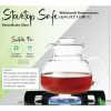 1.5 Quart Stovetop Clear Glass Teapot Kettle with Lid - Microwave Safe