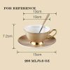 Cup Saucer Spoon Coffee Cup Set Porcelain Teacups and Saucers Coffee Mug 6.8OZ