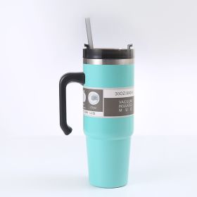 Cup Car With Handle Straw Cup (Option: Green-30oz)