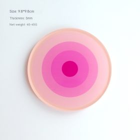 Acrylic Thickened Aromatherapy Heat Insulation Coaster (Option: Gradually Varied Pink Small)