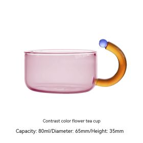 Creative Contrast Color High Temperature Resistant Glass Teapot (Option: Powder Cup 80ml)