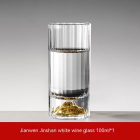 Diamond Surface Gold Foil Jinshan Liquor Crystal Glass (Option: 13 Style)