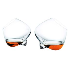 Rotating Whiskey Glass Top Belly Cigar Whiskey (Option: 2cups-250ml)