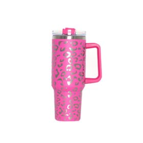 304 Stainless Steel Vacuum Cup Second Generation 40oz Cup (Option: Laser Leopard Print Powder-40oz)