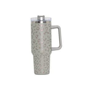 304 Stainless Steel Vacuum Cup Second Generation 40oz Cup (Option: Laser Leopard Print Gray-40oz)