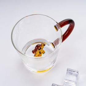 Creative Glass Transparent Three-dimensional Shape Color Cup (Option: Gingerbread Man-301to400ml)