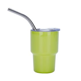 Metal Cup Car Large Ice Cup With Straw (Option: Yellow-2oz)