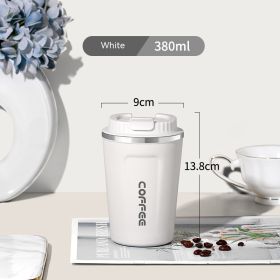 Stainless Steel Portable Convenient Cup (Option: White 380ML-380mlto510ml)