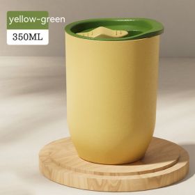 Plastic Red Wine Cup U-shaped Egg Multicolor (Option: Yellow Green-350ml)