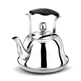 Whistling Kettle For Gas Stove Bouilloire 2l Stainless Steel Whistle Teabottle|water Kettle (Color: silver)