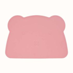 Baby Bear Shape Silicone Washable Insulated Placemat (Size/Age: Average Size (0-8Y), Color: Pink)