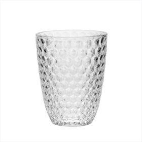 Diamond Cut Acrylic Glasses Drinking Set of 4 (12oz), Plastic Drinking Glasses, BPA Free Cocktail Glasses, Drinkware Set, Drinking Water Glasses (Color: as Pic)